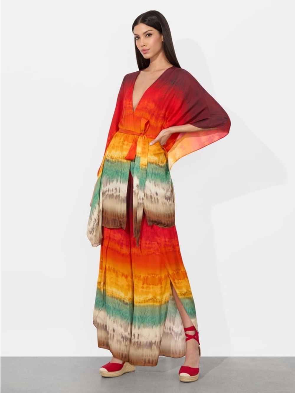 ALICE + OLIVIA MARVA KAFTAN + LARISSA PANT